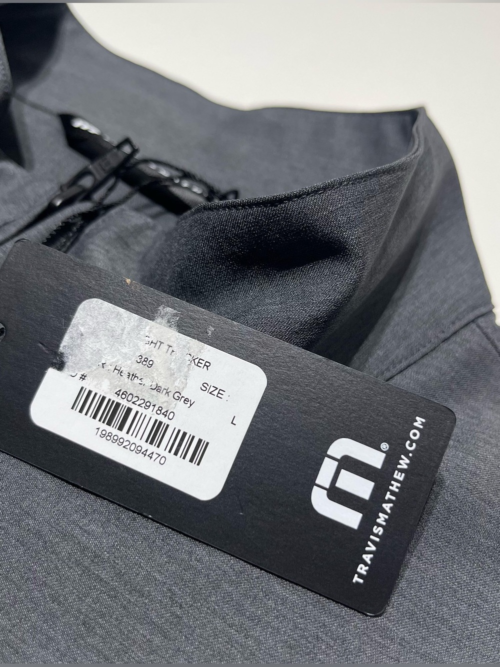 Travis Mathew Flight Tracker Half Zip Pullover Gray NWT Men’s Size L Golf - Picture 5 of 8